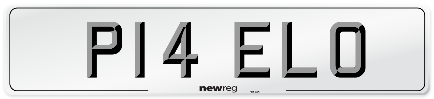 P14 ELO Number Plate from New Reg
